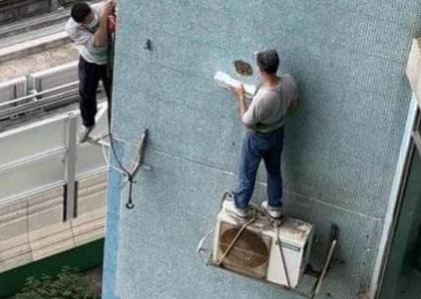 危險的高空作業行為 禁止模仿